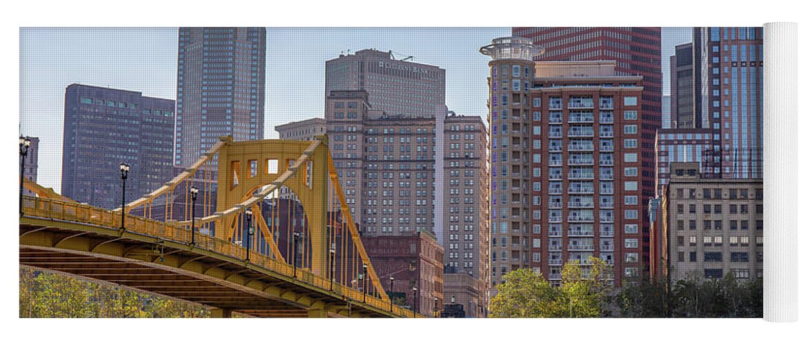 Retro Pittsburgh Yoga Mat featuring the photograph Downtown Pittsburgh by Dan Sproul