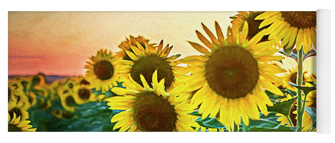 Sunflower Yoga Mat featuring the photograph Dreaming by Michael Smith