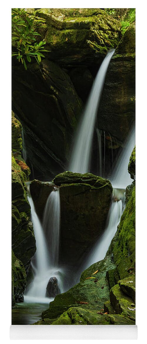 Blue Ridge Mountains Yoga Mat featuring the photograph Duggars Creek Falls 1 by Melissa Southern