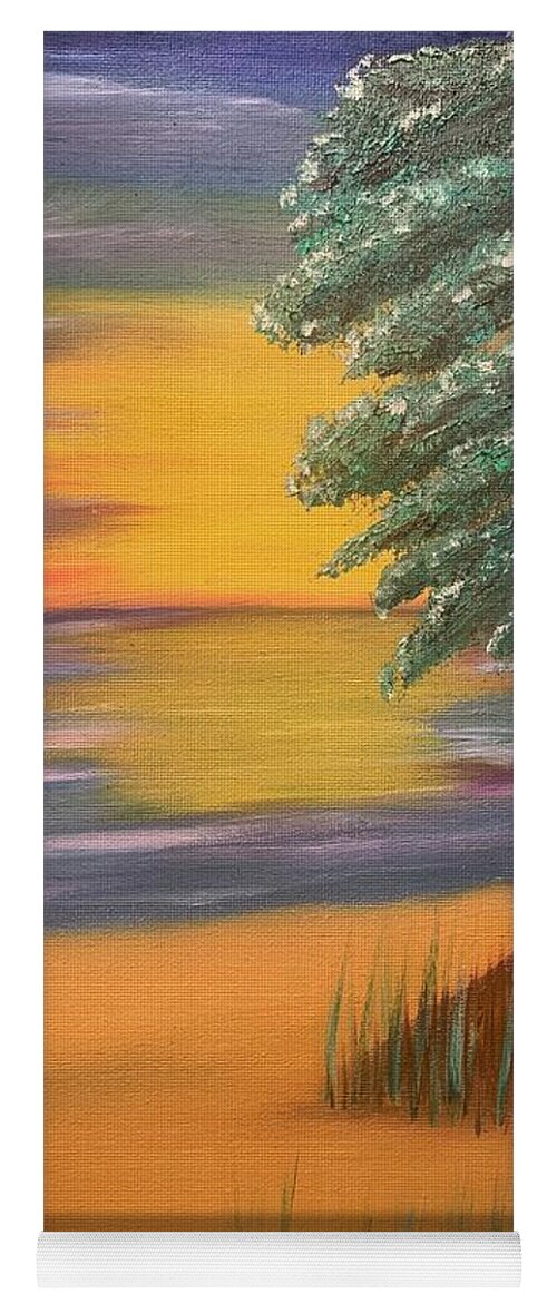 Oil Yoga Mat featuring the painting Dune Dreaming by Lisa White