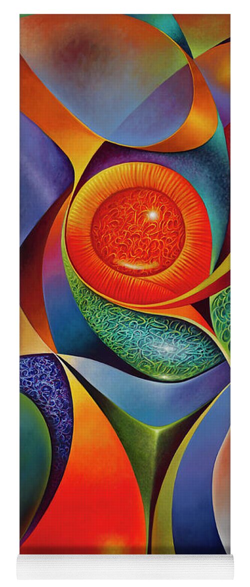 Chalice Yoga Mat featuring the painting Dynamic Series #28 by Ricardo Chavez-Mendez