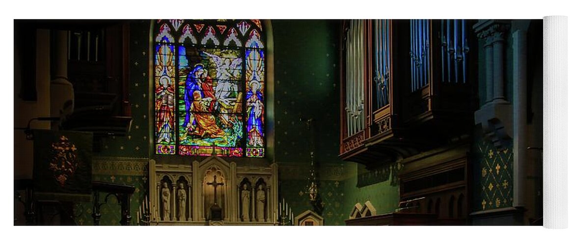 Church Altar Yoga Mat featuring the photograph Early Morning Altar by Deb Beausoleil