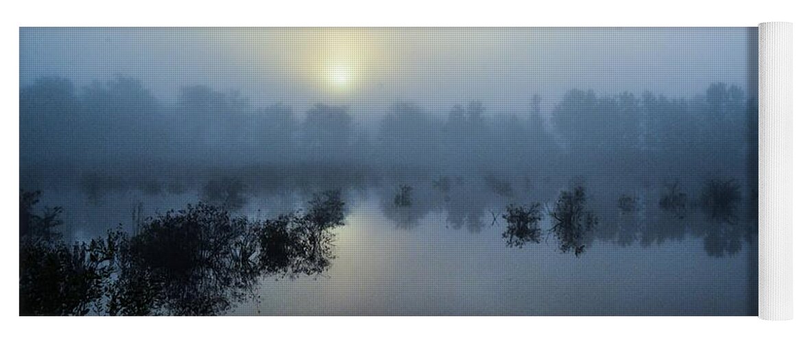 Mist Yoga Mat featuring the photograph Early Morning Fog by Addison Likins