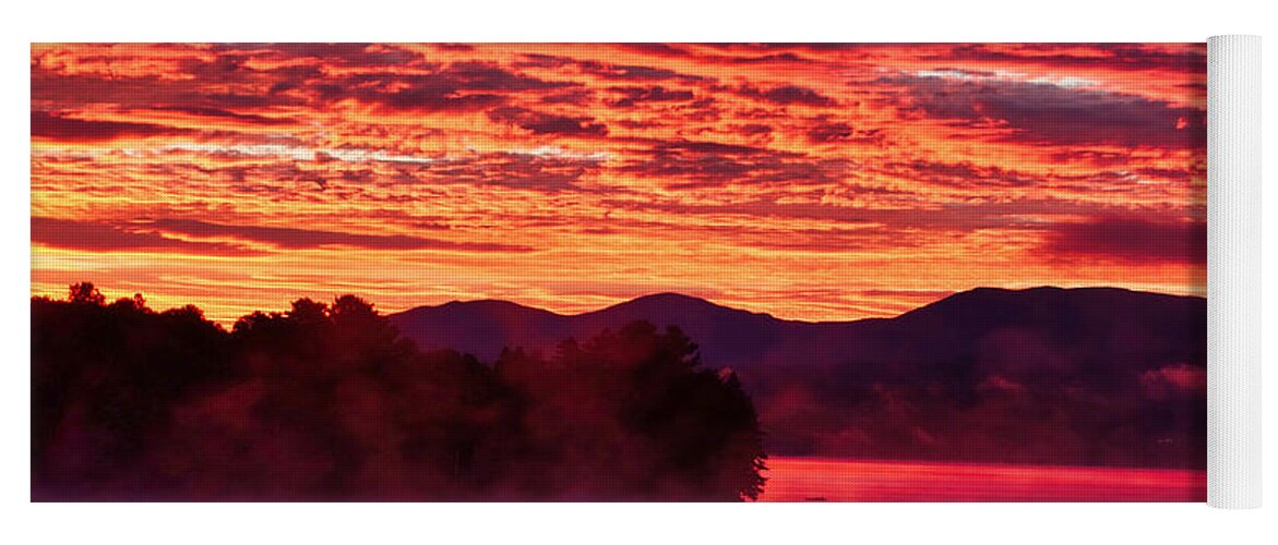 Red Yoga Mat featuring the photograph Early Morning Red by Russel Considine