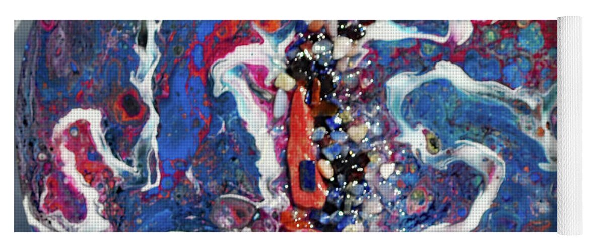 Acrylic Yoga Mat featuring the painting Earth Gems #19W157 by Lori Sutherland