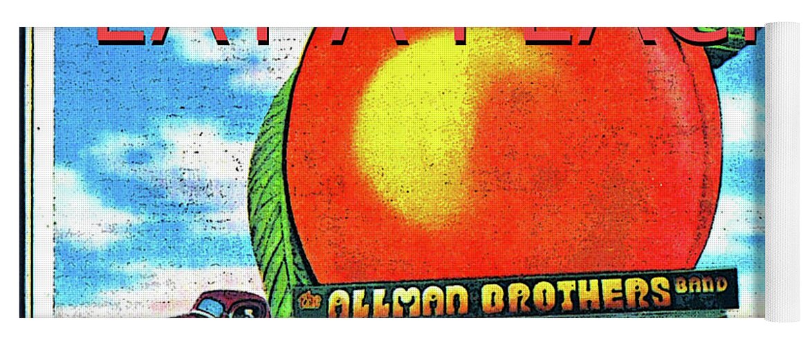 Eat A Peach Album 1972 Yoga Mat featuring the mixed media Eat a peach 1972 ABB by David Lee Thompson