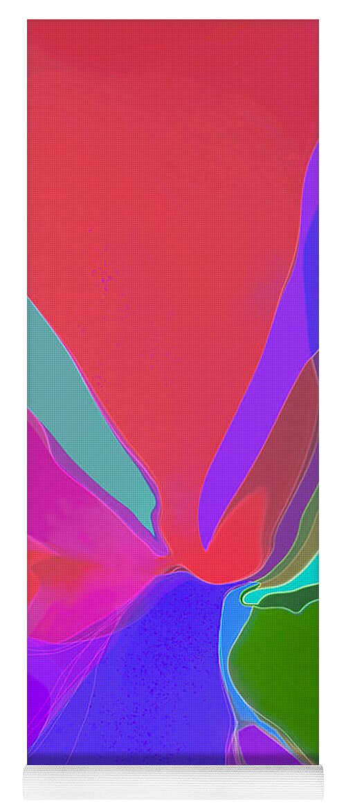 Abstract Yoga Mat featuring the digital art Ebullience by Gina Harrison