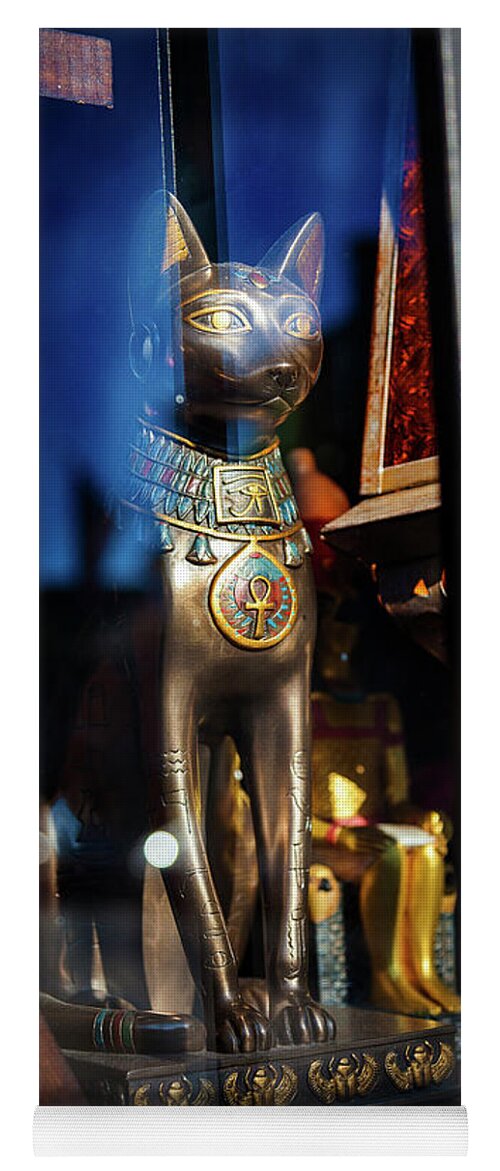 Egypt Yoga Mat featuring the photograph Egyptian Cat by Craig J Satterlee