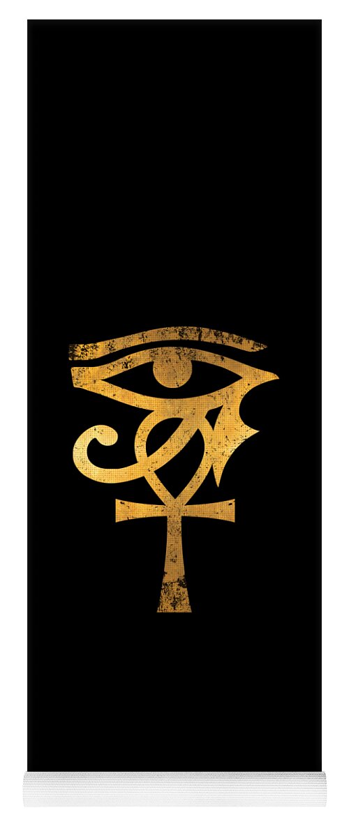 Egyptian Eye Of Horus Ankh Egypt Archaeologist Gold Yoga Mat by Noirty  Designs - Pixels