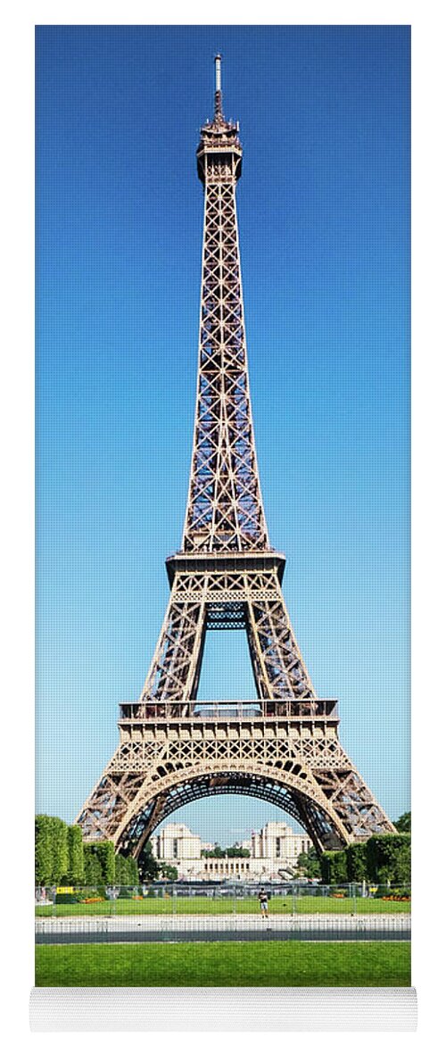 Eiffel Tower Yoga Mat featuring the photograph Eiffel Tower on a Sunny Day by Janis Knight