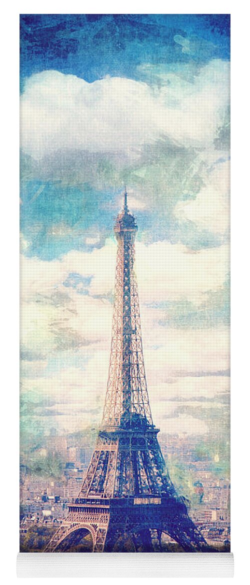 Eiffel Tower Yoga Mat featuring the digital art Eiffel Tower by Phil Perkins