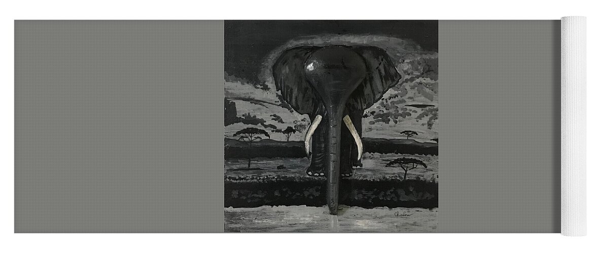  Yoga Mat featuring the painting Elephant Glory by Charles Young