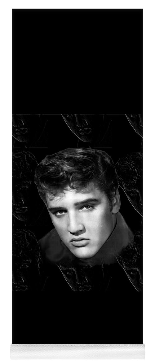 Elvis Yoga Mat featuring the photograph Elvis Presley - B/W by Ronald Mills