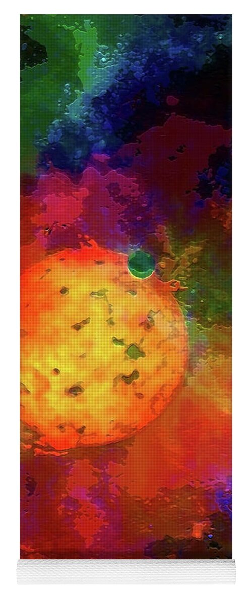 Mixed Media Yoga Mat featuring the digital art Emerging Planets by Don White Artdreamer