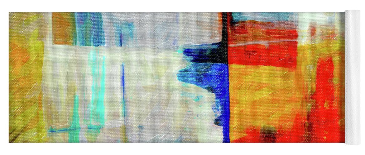 Abstract Expressionism Yoga Mat featuring the painting Empty Cities Abstract by Chris Armytage