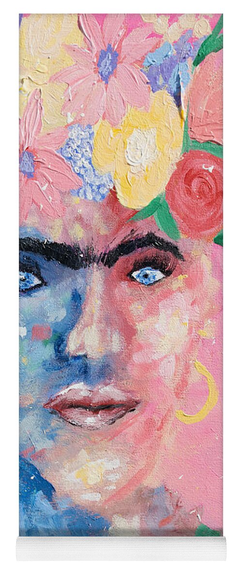 Frida Yoga Mat featuring the painting Emulating Frida by Bonny Puckett