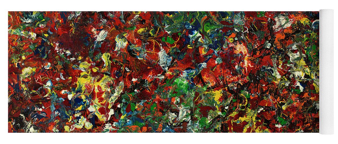 Abstract Yoga Mat featuring the painting Enamel 1 by James W Johnson