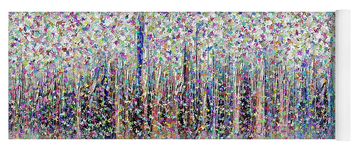 Forest Yoga Mat featuring the digital art Enchanted Forest by David Manlove