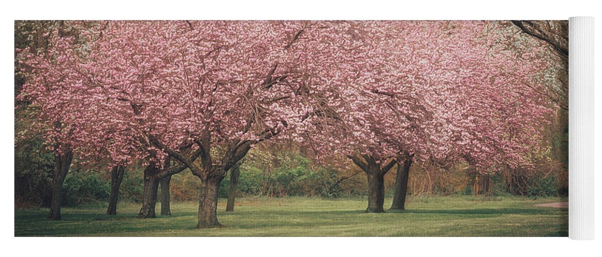 Enchanting Yoga Mat featuring the photograph Enchanted Grove of Cherry Blossoms by Jason Fink