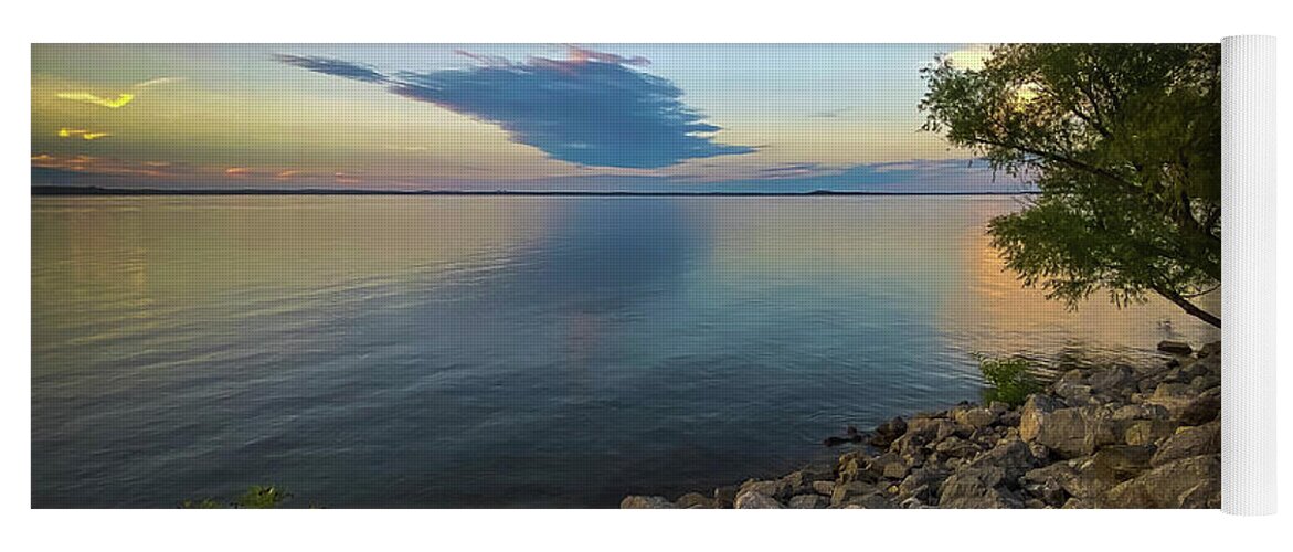 Summer Yoga Mat featuring the photograph End of a Summer Day by Pam Rendall