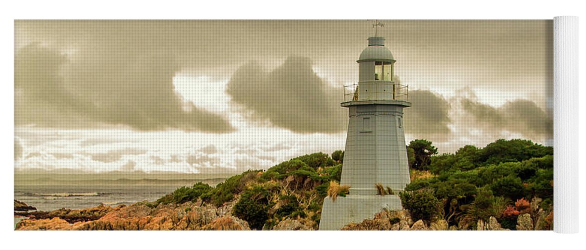 Iconic Yoga Mat featuring the photograph Entrance Island Lighthouse, MacQuarie Harbour, Tasmania, Australia by Elaine Teague