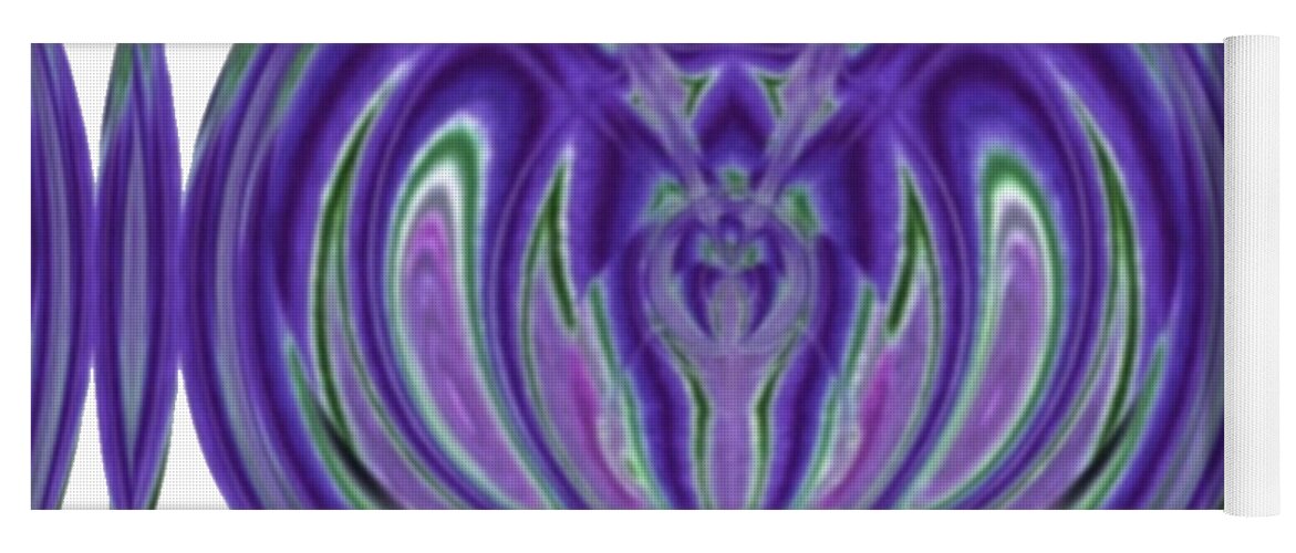 Purple Yoga Mat featuring the digital art Eresus Cinnaberinus by Designs By L