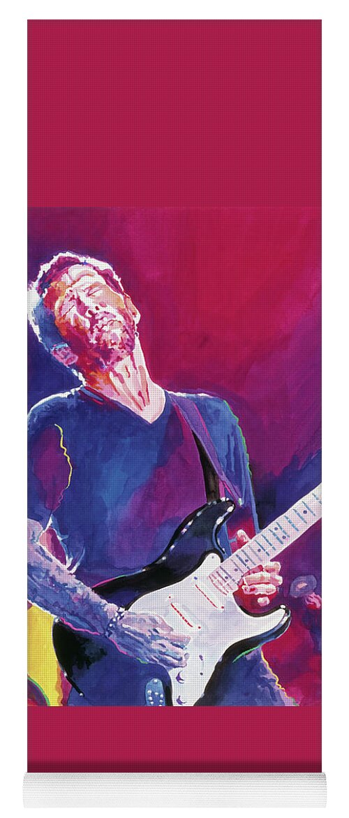 Eric Clapton Yoga Mat featuring the painting Eric Clapton - Crossroads by David Lloyd Glover