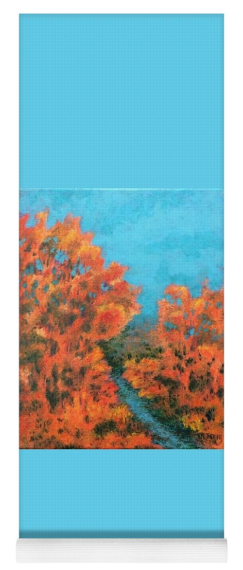 Autumn Yoga Mat featuring the painting Etobicoke Creek #1 by Milly Tseng