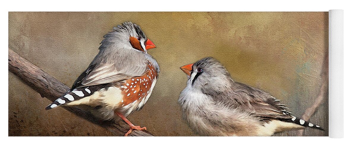 Finch Yoga Mat featuring the photograph Exotic Zebra Finch by Theresa Tahara