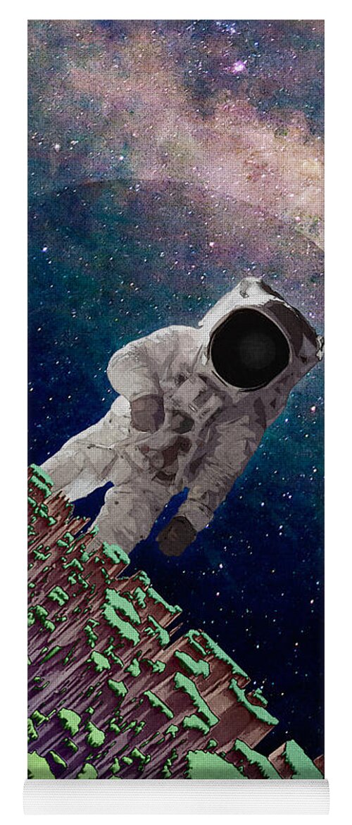 Space Yoga Mat featuring the digital art Exploring Space by Phil Perkins