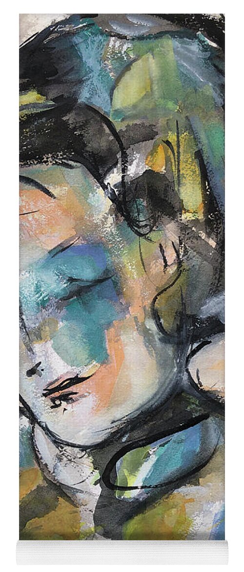 Female Portrait Yoga Mat featuring the painting Faces IV by Sharon Sieben