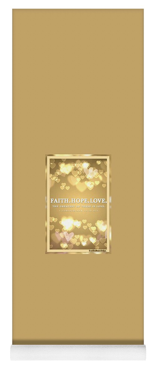 Faith Yoga Mat featuring the digital art Faith, hope,love by James Inlow
