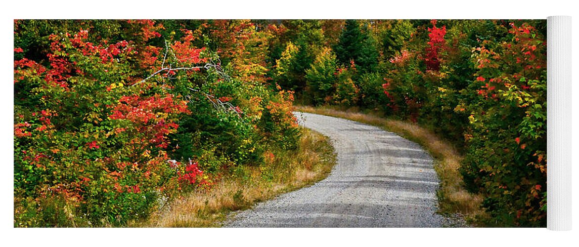 Autumn Yoga Mat featuring the photograph Fall Foliage in New Hampshire by Steve Brown