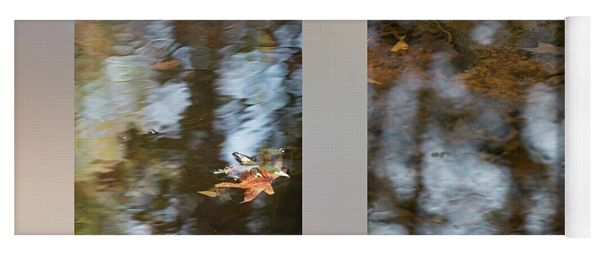 Fall Yoga Mat featuring the photograph Fall Pond With Maple by Karen Rispin