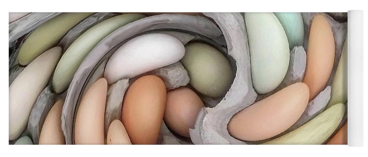 Eggs Yoga Mat featuring the photograph Farm Fresh Eggs by Andrea Kollo