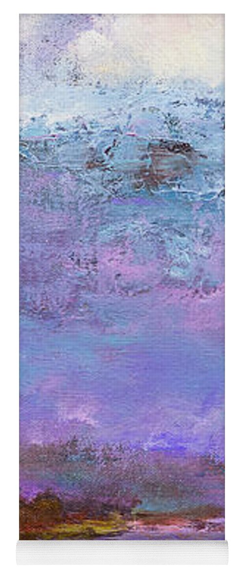 Building Yoga Mat featuring the painting In the midst of Lavender I by Radha Rao