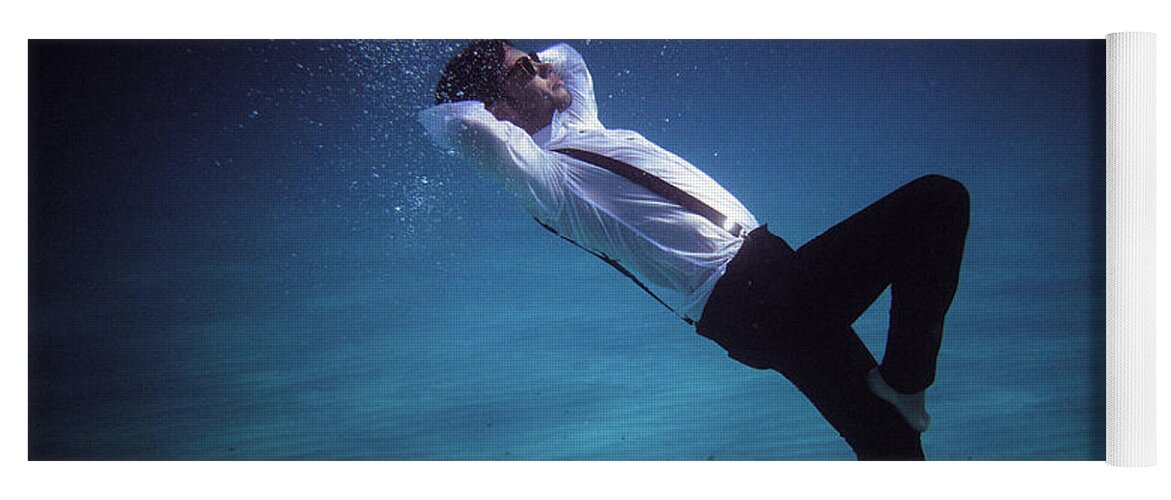 Underwater Yoga Mat featuring the photograph Fashion Man by Gemma Silvestre