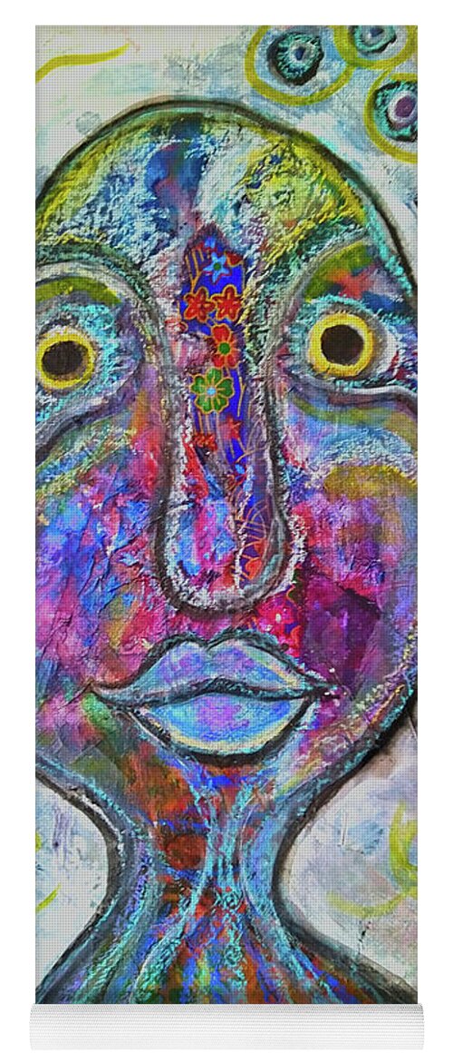 Femme Yoga Mat featuring the mixed media Femme Poisson by Mimulux Patricia No