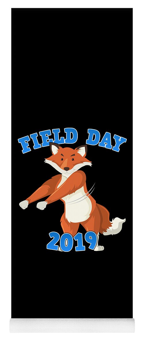 Cool Yoga Mat featuring the digital art Field Day 2019 Flossing Fox by Flippin Sweet Gear