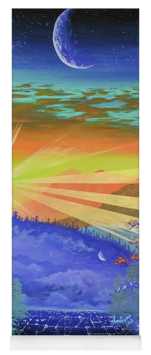 Sunrise Yoga Mat featuring the painting Find Your Horizon by Ashley Wright