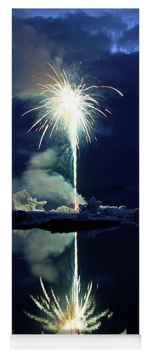 Fireworks Yoga Mat featuring the photograph The sparkler by Christopher Mathews