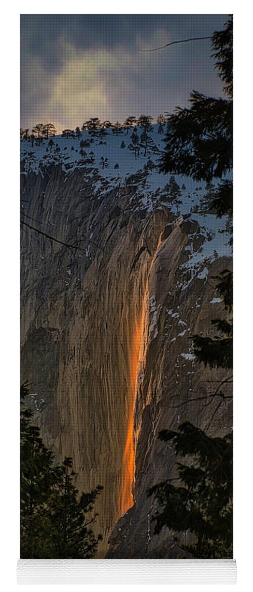 Landscape Yoga Mat featuring the photograph Fire Fall Between by Romeo Victor