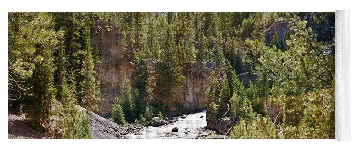 Firehole River Yoga Mat featuring the photograph Firehole Canyon 3 by Marty Koch