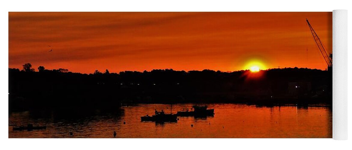- First Light - Kittery Me Yoga Mat featuring the photograph - First Light - Kittery ME by THERESA Nye