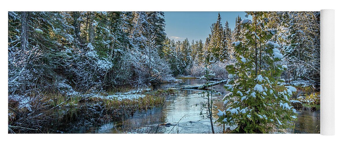 Footsore Fotography Yoga Mat featuring the photograph First Snow by Gary McCormick