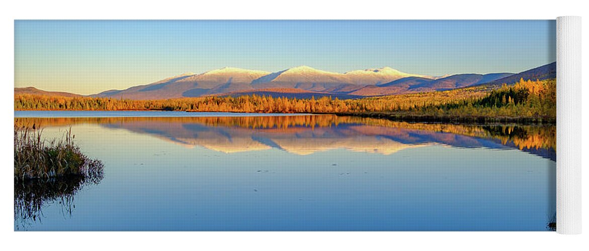 New Hampshire Yoga Mat featuring the photograph First Snow On the Presidential Range 2 by Jeff Sinon