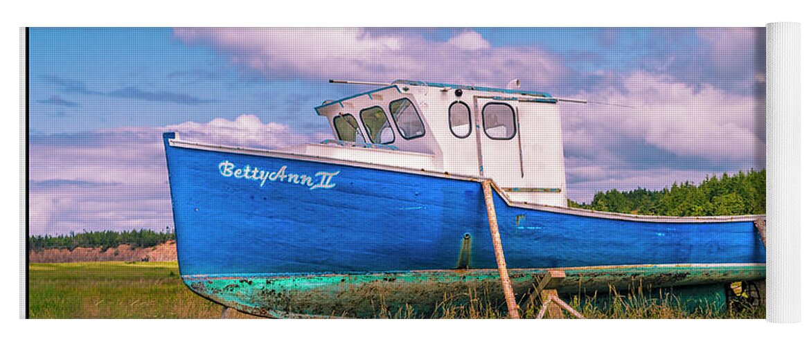 2014 Yoga Mat featuring the digital art Fishing Boat Betty Ann II by Ken Morris