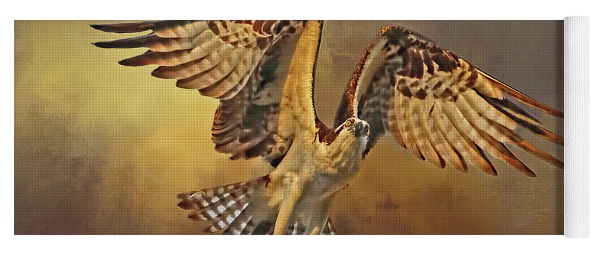 Sea Hawk Yoga Mat featuring the photograph Flight of the Osprey by HH Photography of Florida