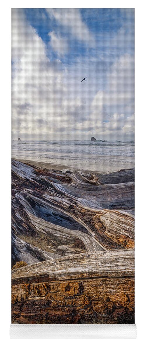Oregon Yoga Mat featuring the photograph Flight over the Pacific by Darren White