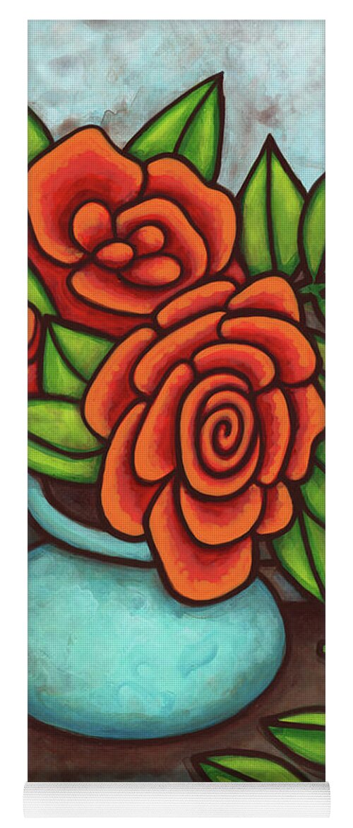 Vase Of Flowers Yoga Mat featuring the painting Floravased 24 by Amy E Fraser